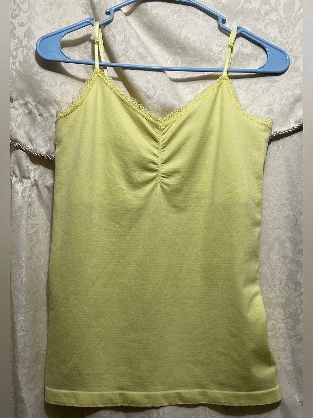 Victoria's Secret Light Yellow Lace-Trim Camisole